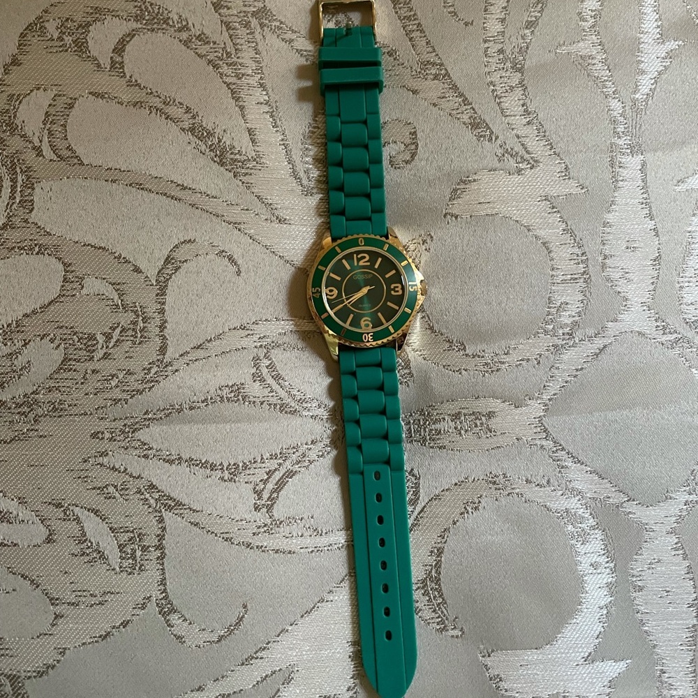 Gossip silicone strap stainless steel back watch